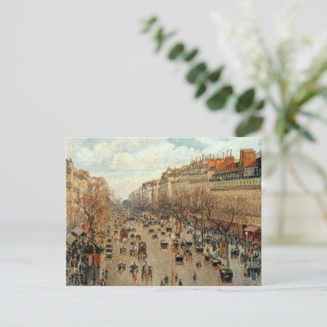Boulevard Montmartre-Eremitage Camille Pissarro Postkarte (Stehend Vorderseite)