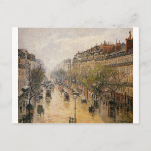 Boulevard Montmartre Frühlingsregen Camille Postkarte