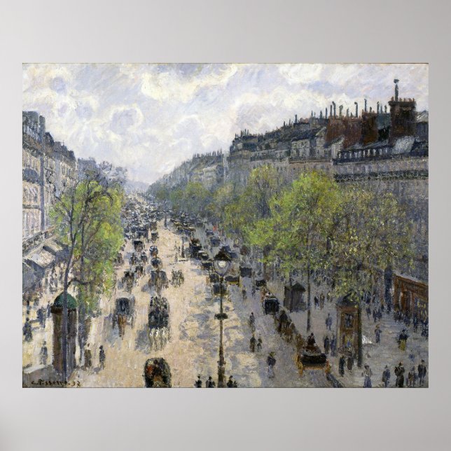 Boulevard Montmartre Spring Paris Camille Pissarro Poster (Vorne)
