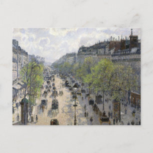 Boulevard Montmartre Spring Paris Camille Pissarro Postkarte