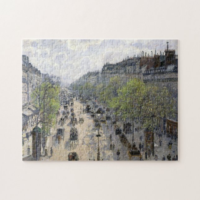 Boulevard Montmartre Spring Paris Camille Pissarro Puzzle (Horizontal)