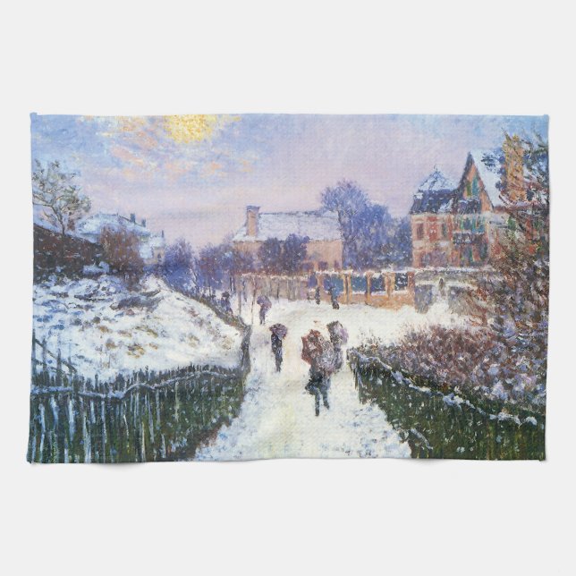Boulevard Saint Denis Argenteuil von Claude Monet Geschirrtuch (Horizontal)