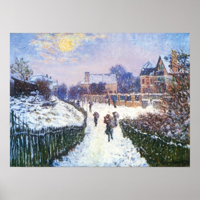 Boulevard Saint Denis Argenteuil von Claude Monet Poster (Vorne)