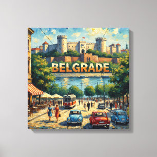 Boulevard-Szene Belgrader Festung Leinwand