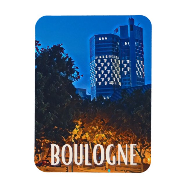 Boulogne Foto Vintage Magnet (Vertikal)
