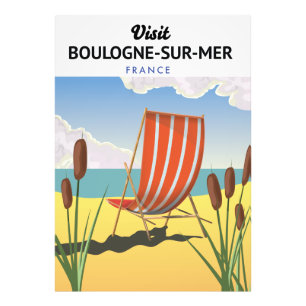 Boulogne-sur-Mer france travel poster