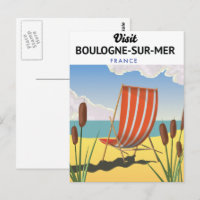 Boulogne-sur-Mer france travel poster