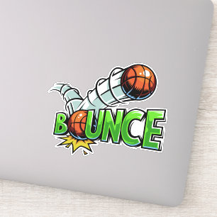 BOUNCE-Aufkleber für Basketball Aufkleber