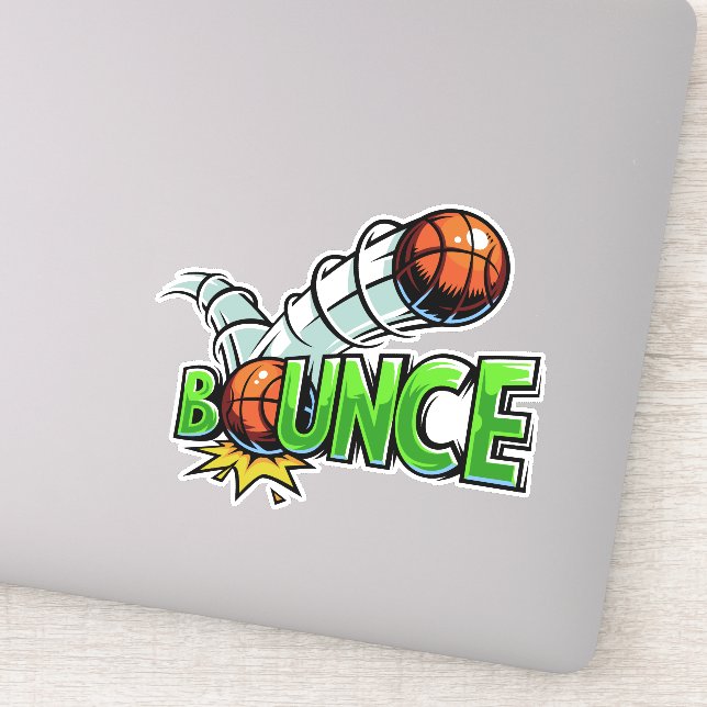 BOUNCE-Aufkleber für Basketball Aufkleber (Detail)