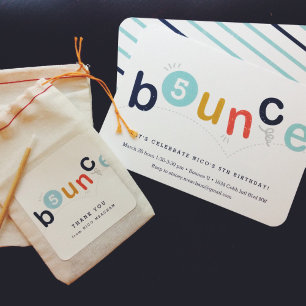 Bounce Birthday Einladung