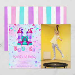 Bounce Birthday Foto Einladung