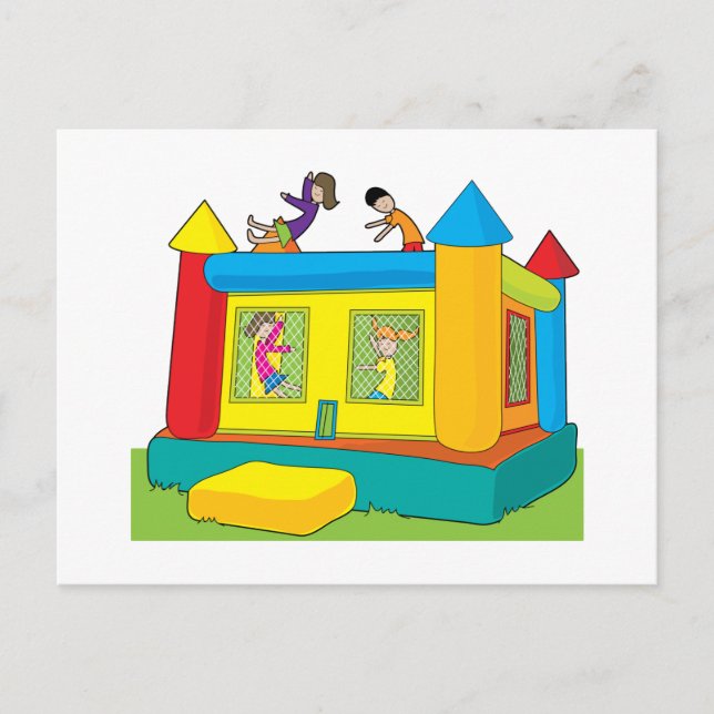 Bounce Castle Kids Postkarte (Vorderseite)
