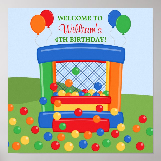 Bounce House Birthday Poster (Vorne)