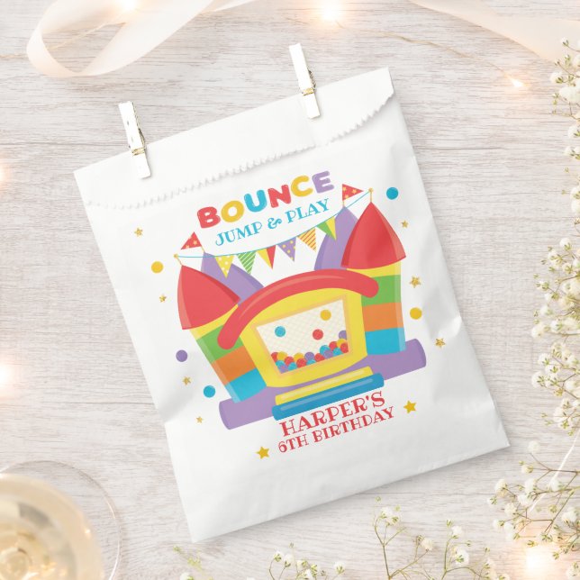 Bounce House Birthday Rainbow Geschenktütchen (Ausgeschnitten)