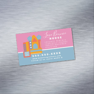 Bounce House Bouncy Jump Business Magnetische Visitenkarte