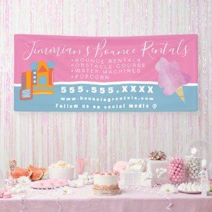 Bounce House Bouncy Jump Inflatables Business Banner