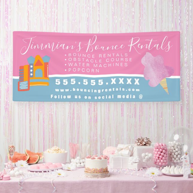 Bounce House Bouncy Jump Inflatables Business Banner (Party)