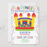 Bounce House Colorful Boy Birthday Party