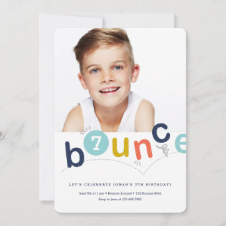 Bounce House Colorful Modern Kindergeburtstag Part Einladung