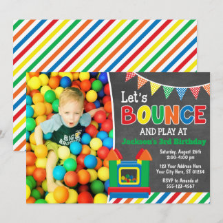 Bounce House Einladung mit Foto