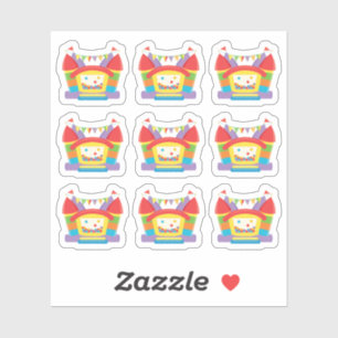 Bounce House Geburtstag Aufkleber