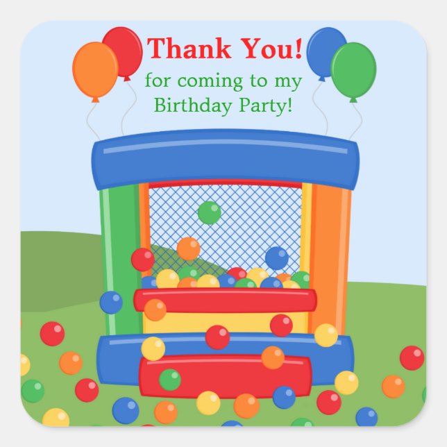 Bounce House Geburtstagsparty Sticker (Vorderseite)