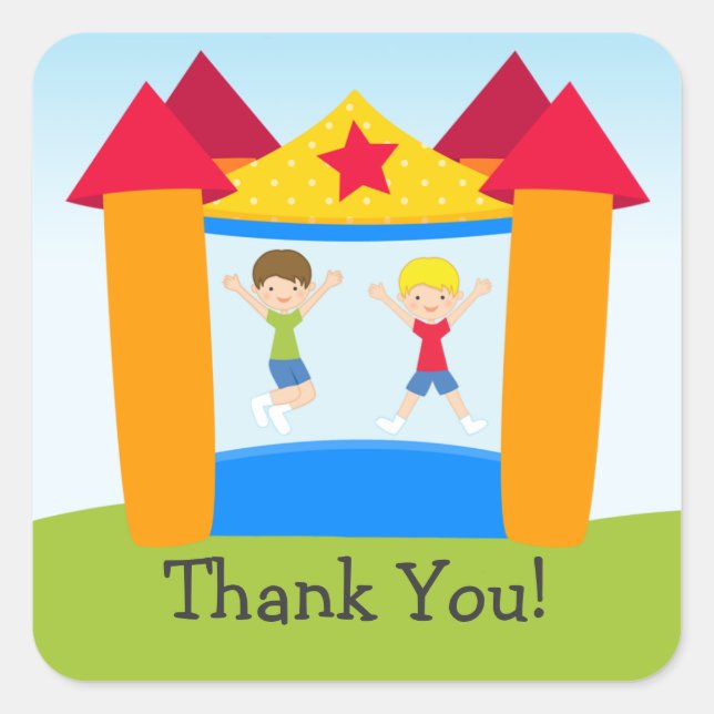 Bounce House Geburtstagsparty Sticker (Vorderseite)