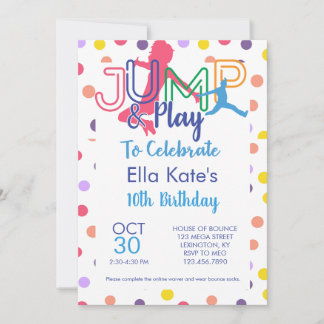 Bounce House Jump Party Trampolin Park Geburtstag Einladung
