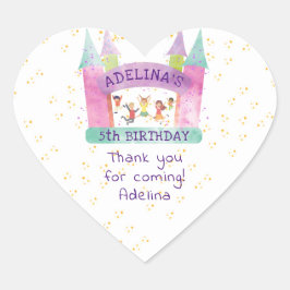 Bounce House Jump Play Gymnastik Kindergeburtstag Herz-Aufkleber