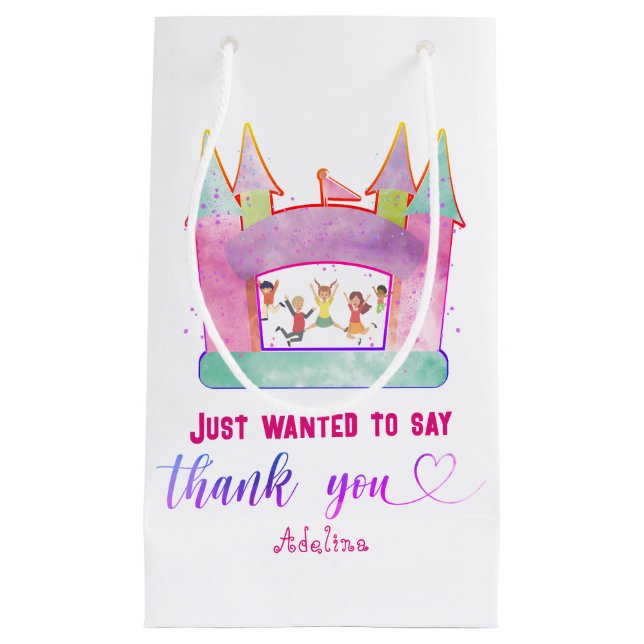 Bounce House Jump Play Gymnastik Kindergeburtstag Kleine Geschenktüte (Vorderseite)