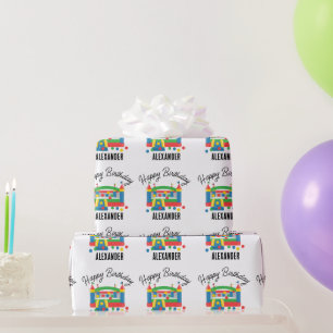 Bounce House Jumping Castle Ball Kids Name Geschenkpapier