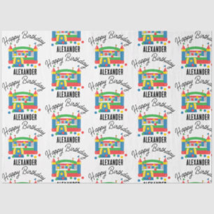 Bounce House Jumping Castle Ball Kids Name Seidenpapier