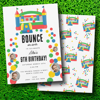 Bounce House Jumping Castle Geburtstag Custom Foto Einladung