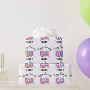 Bounce House Jumping Castle Girls Geburtstagsparty Geschenkpapier