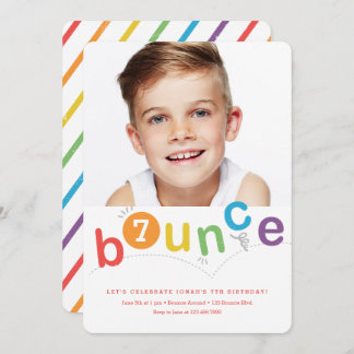 Bounce modernes Kindergeburtstag Party Einladung
