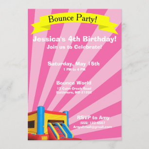 Bounce Party Geburtstag Einladung