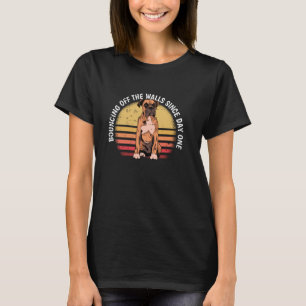 Bouncing Off The Walls Boxer Dog Lover Welpenbesit T-Shirt