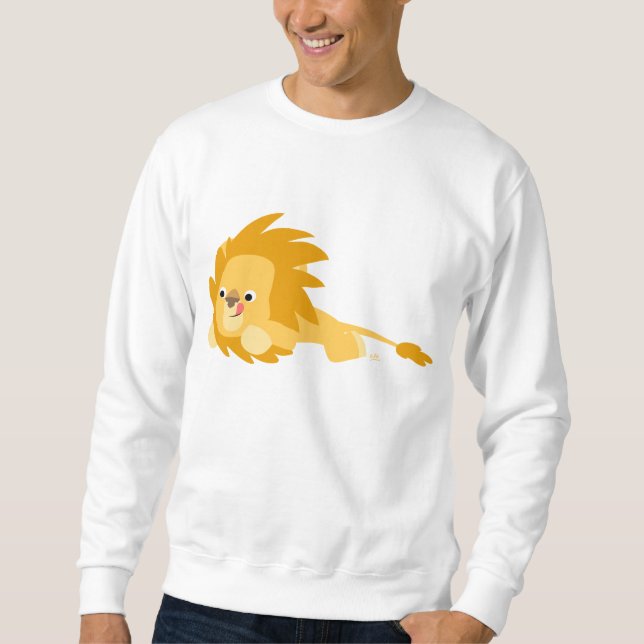 Bouncy Cartoon Lion Apparel Sweatshirt (Vorderseite)