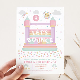 Bouncy Castle Birthday Einladung