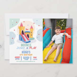 Bouncy Castle Birthday Party Jump Bounce House Einladung