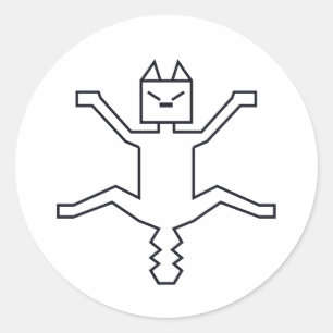Bouncy Cat Runder Aufkleber