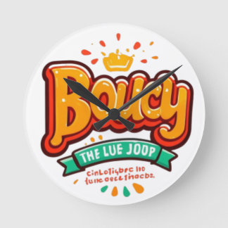 Bouncy Crown Runde Wanduhr