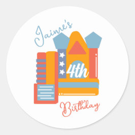 Bouncy Party Colorful Inflatables Geburtstag Runder Aufkleber