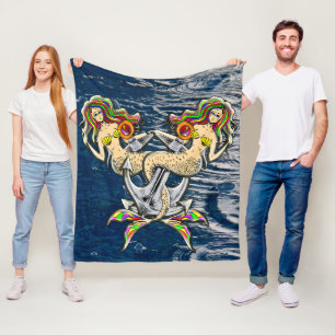 Bound Mermaids - Schönes Design für Meeresliebhabe Fleecedecke