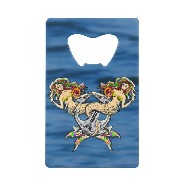 Bound Mermaids - Schönes Design für Meeresliebhabe Geldbeutel Flaschenöffner (Vorderseite)