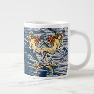 Bound Mermaids - Schönes Design für Meeresliebhabe Jumbo-Tasse