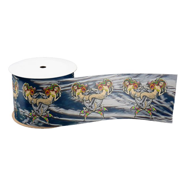 Bound Mermaids - Schönes Design für Meeresliebhabe Satinband (Spule)