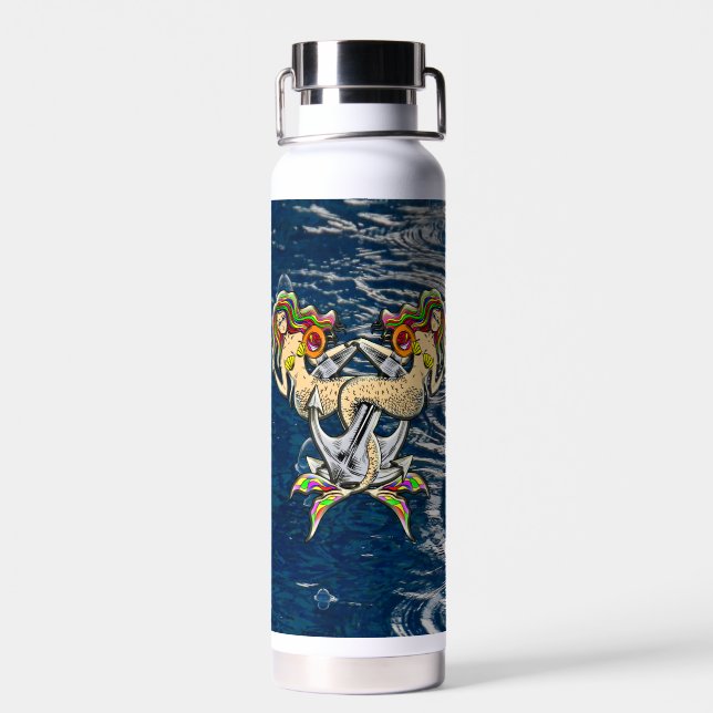 Bound Mermaids - Schönes Design für Meeresliebhabe Trinkflasche (Rückseite)