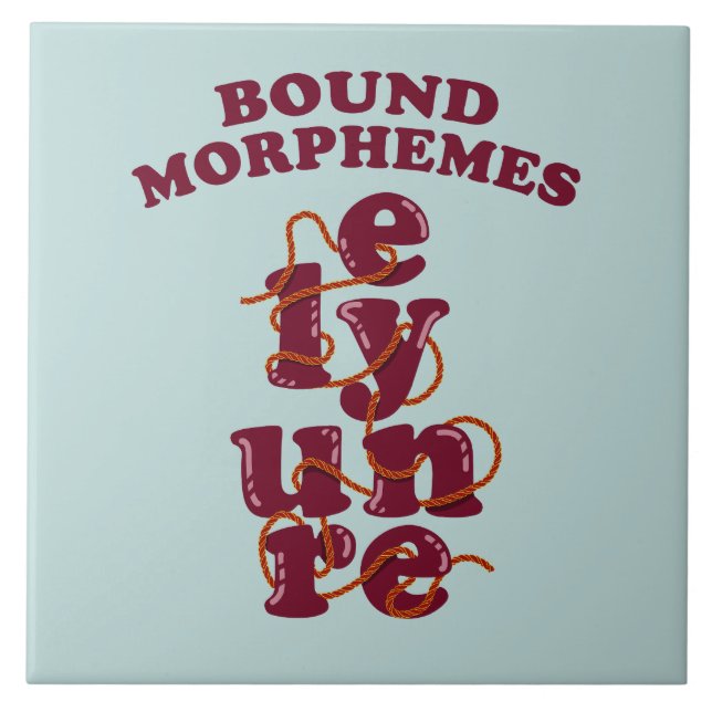 Bound Morphemes Phonics unterrichten Englisch Fliese (Vorderseite)