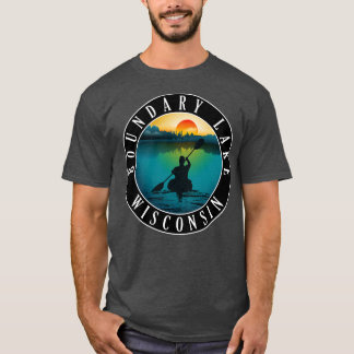 Boundary Lake Wisconsin Kayaking T-Shirt